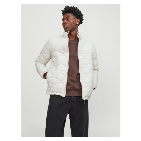 Jack&Jones Vatovaná bunda Noah 12249443 Écru Regular Fit Jack & Jones