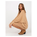 Camel bat dress with wide sleeves