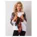 Black and red scarf with ethnic patterns