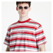 GUESS Cole Heather Stripe Tee Red/ White/ Grey