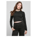 Women's Organic Cropped Longsleeve Black