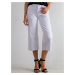 Biele capri rozšírené džínsy