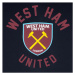 West Ham United pánska mikina s kapucňou Graphic navy blue