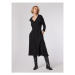 Simple Každodenné šaty SUD517-01 Čierna Regular Fit