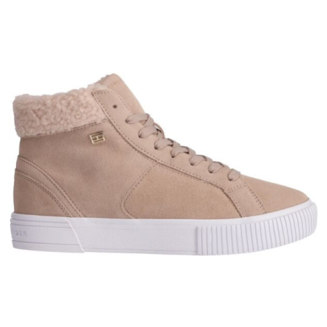 Tommy Hilfiger VULC SUEDE SNEAKER HI Dámske tenisky, béžová, veľkosť