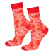 Dámske ponožky SOXO v pohári - Jahodový džem Červená