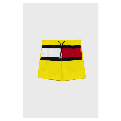 Detské plavkové šortky Tommy Hilfiger žltá farba