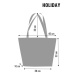 Bertoni Holi Bag Fly Away Grey 36 cm x 33 cm x 45 cm x 10 cm