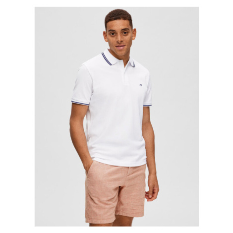 Selected Homme Polokošeľa 16087840 Biela Regular Fit