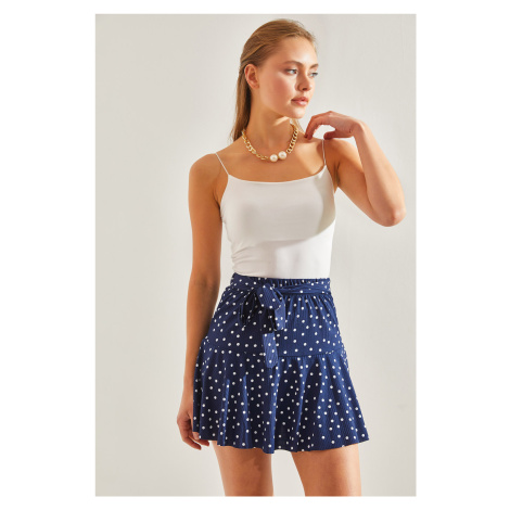Bianco Lucci Women's Polka Dot Tie Skirt