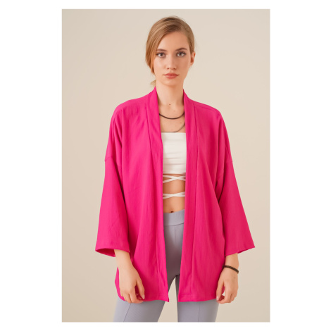 Bigdart 5862 Knitted Kimono - Fuchsia