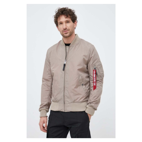 Bunda Alpha Industries pánska, béžová farba, prechodná