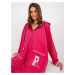 Fuchsiová oversize mikina s vreckami RV-BL-8149.91P-fuchsia