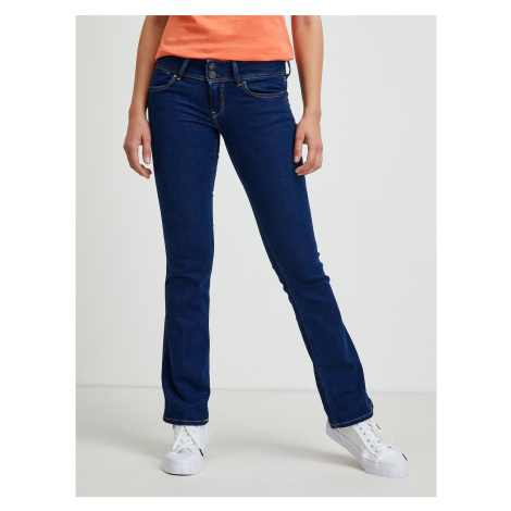Tmavomodrý dámsky rozšírený strih džínsy džínsy Grace - ženy Pepe Jeans