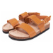 Vasky Sany Caramel - Pánske kožené sandále svetlohnedé, ručná výroba