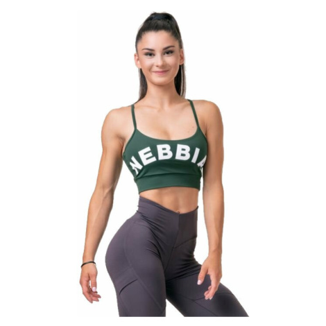Nebbia Classic Hero Cut-Out Sports Bra Dark Green Fitness bielizeň