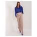 Dark beige women's fabric trousers