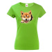 Dámské tričko s potlačou Šiba inu  - tričko pre milovníkov psov