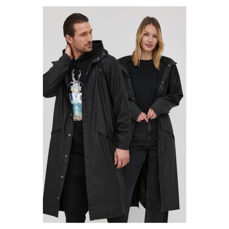 Bunda Rains Longer Jacket 18360.01-Black, čierna farba, prechodná