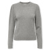 Only  Katia Life Knit L/S - Medium Grey Melange  Svetre Šedá