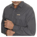 BUSHMAN LANAI Pánska košeľa s dlhým rukávom, tmavo sivá, veľkosť