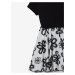 Bielo-čierne dievčenskú kvetované šaty Desigual Bera