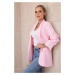 Elegant blazer with lapels candy pink