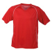 James&amp;Nicholson Unisex funkčné tričko JN386 Red
