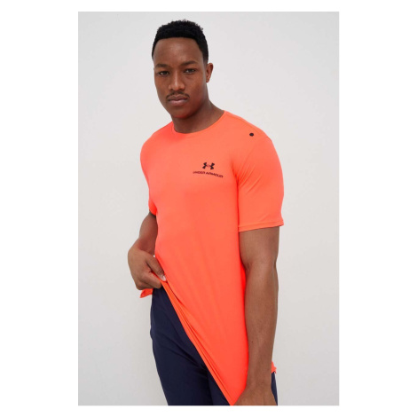 Tréningové tričko Under Armour Rush Energy 1366138-001, oranžová farba, jednofarebné