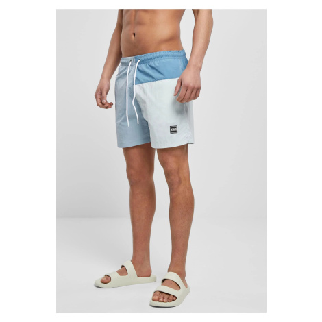 Men's Swimwear 3 Block Pastel Blue Urban Classics