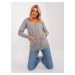 Grey cardigan with large buttons