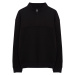 Trendyol Black Oversize/Wide Cut Stand Collar Zippered Sweatshirt