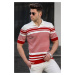 Madmext Men's Red Polo Neck T-Shirt 5083