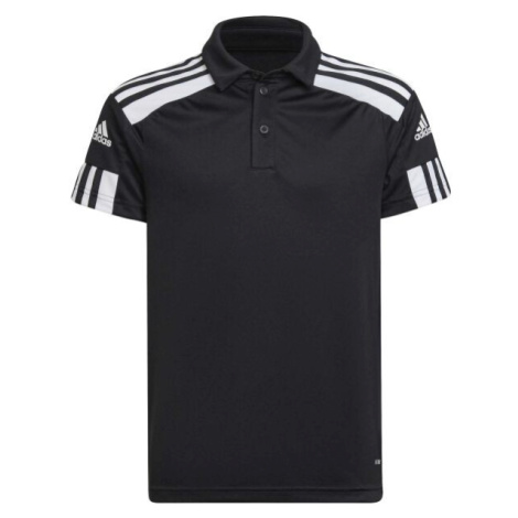 adidas SQUADRA 21 POLO Chlapčenské futbalové tričko, čierna, veľkosť