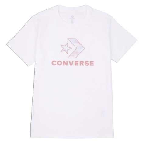 Converse SEASONAL STAR CHEVRON SS TEE Dámske tričko, biela, veľkosť