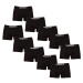 10PACK pánske boxerky Nedeto čierne (10NB001b)