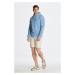 MIKINA GANT REG TONAL SHIELD HOODIE GENTLE BLUE