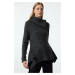 Trendyol Anthracite Asymmetric Collar Zippered Knitwear Sweater