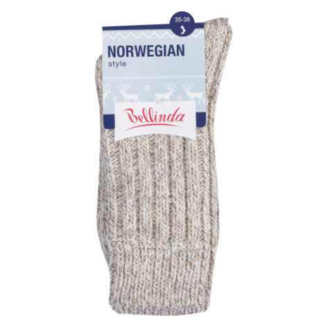BELLINDA Dámske a pánske zimné ponožky 35-38 béžový melír 1 kus
