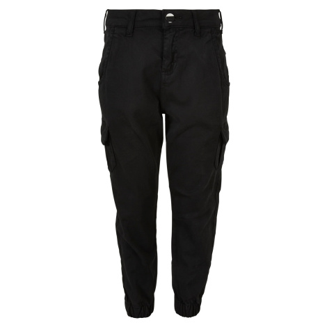 Girls' high-waisted cargo trousers black Urban Classics