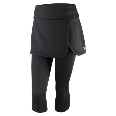 ČIERNE DÁMSKE CAPRI SO SUKŇOU WILSON W CAPRI SKORT IV LEGGINGS WRA791901