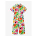 Green-pink floral girly overall Desigual Wisteria - Girls