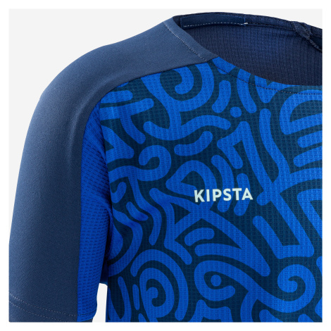 Detský futbalový dres Viralto Letters modrý KIPSTA