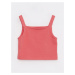 LC Waikiki Square Neck Basic Straps Girls' Crop Singlet.