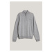 SVETER GANT SUPERFINE LAMBSWOOL HALF ZIP GREY MELANGE