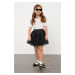 Trendyol Black Girl Star Pattern Tutu Mini Skirt