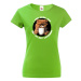 Dámské tričko Nahnevaná mačka - vtipné tričko