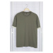 Trendyol Anthracite Oversize/Wide Cut More Sustainable Embroidered 100% Organic Cotton T-shirt