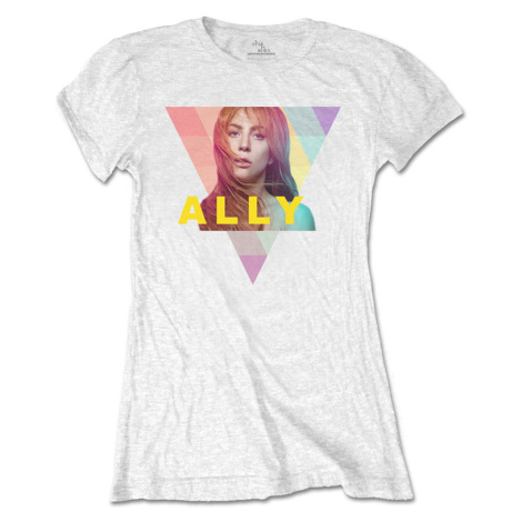 Lady Gaga tričko Ally Geo-Triangle Biela