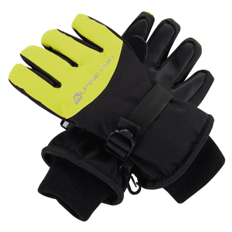 Alpine Pro Zeleno-čierne detské rukavice s membránou PTX ALPINE PRE Lordo